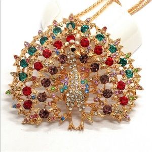 Colorful Peacock Necklace